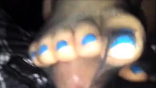 Amateur Foot Fetish Fun with a Sexy Blowjob
