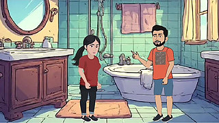 Hardcore Couple Sex in Bathroom Shower