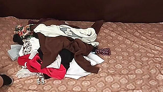 Amateur Wife Has Fun Trying on Clothes That She Cuts