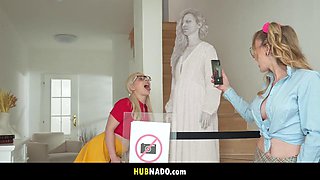 Katy Rose, Ivy Maddox  Ellie Shou in Lesbian Threesome Double Penetration