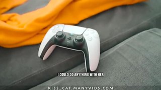 Step-Mom as Fuck Doll - Son Freezes Mom for Intense Blowjob and Face Fucking