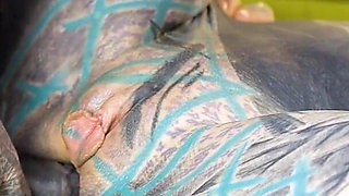 Threesome Anal Only Alternative Dreadlocks Girl Double Anal, Prolapse, Gape