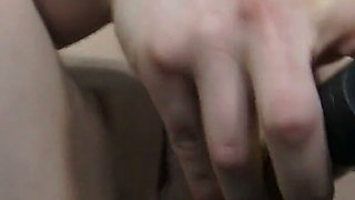 Secretary Smoking Dildo Masturbation!
