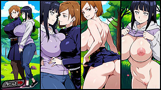Lesbian Scene - Fucking Hinata Hyuga and Nobara from Jujutsu Kaisen