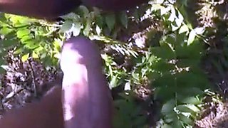 Big-Cock Daddy Barebacks his Boy Outdoors