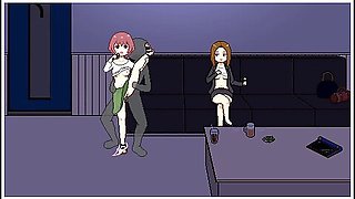 種付委員のオシコト A Clothing Saleswoman Enjoys Gymnastic Sex Stretching And Group Sex In A Karaoke Bar With Car Toon