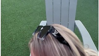 Hotwife Anastasia Shades Sucks Random Cock At Public Swingers Resort