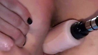 The sex machine fucked her tight hole so hard that every