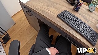 Vip4k. sweet massive hooter amalia davis is having ass-fuck fun in the office