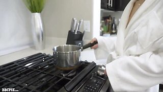 Cutie doll with round ass Asia Rivera is enjoying interracial dick-riding