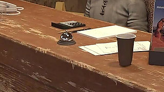 Young and Hot Waitress Dominated and Fucked by an Ugly Old Boss