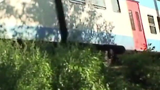 Nasty outdoor sex - old horny fucks teen silly girl Misha Dull (aka. Michaela Stankova) outdoors