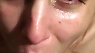 Real Homemade Amateur MILF Deepthroat Blowjob Cum in Mouth Swallow Compilation