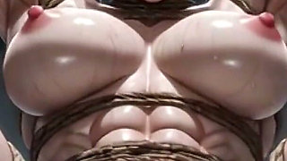 Ripped Female Muscle Bound in Gym - Huge Clit & Wet Swollen Pussy