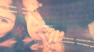 Brunette Chastity Doll Gags on Big Cock in First Gloryhole