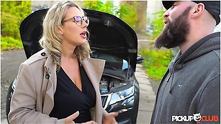 Busty German Teacher Kathy Deep Lost And Fucked In The Car