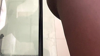 Hot Ebony Teen Shower Dance Slim Ebony Soapy POV Masturbating