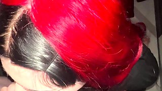 Latina girl has a big cock blowjob pov style