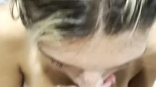 Innocent College Teen Gets a Messy Facial From Her Ex Boyfriend!!
