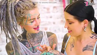 Inked Goth Girl Gets Extreme Anal Fisting and Pussy Fingering to Intense Orgasm