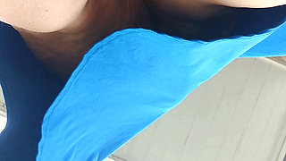 Leave my cell phone recording my stepmom while cleaning the sidewalk in public.