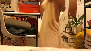 My Chubby Pregnant Girlfriend Sends Me a Video of Herself Putting on Her Thong