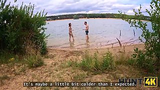 Hunt4k. she cheated on her bf for money at a public beach