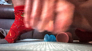 Two Dildos in Pussy Close up Orgasm
