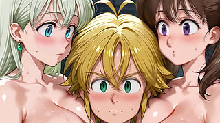 Elizabeth, Diane and Meliodas