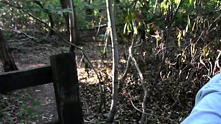 Amateur ass rammed outdoors