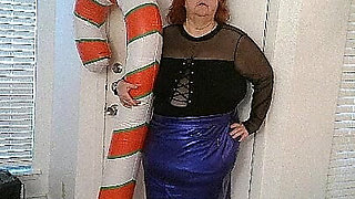 Nurse Vicki Models Her Sexy Outfit Ending with a Candy Cane for Christmas!