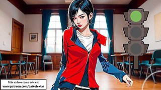 Sexy anime JOI video - green light, red light commands for solo play in Spanish