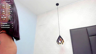 Submissive Latina Wets Her Panties When She Masturbates in Her Room