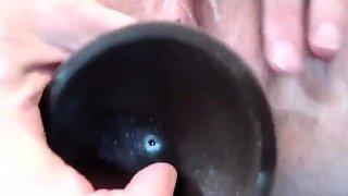 Wow ! Toying both my wide gaping holes (Simone)