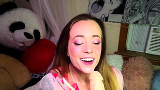 Close up teen masturbation