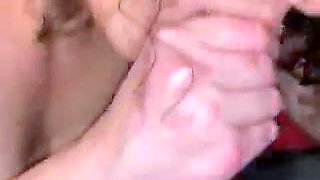 Big cock EXGF interracial busty geek coed blowjob