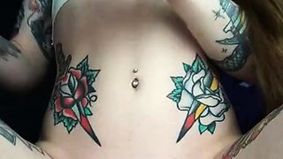 Chubby mature brunette uses toys to masturbate