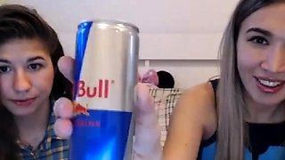 Long-Haired Lesbian Amateur Webcam Striptease