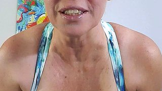 Big boobs milf masturbates with her dildo