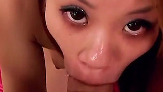 Petite Asian Asia Zo POV deepthroat blowjob cum swallow