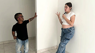 Huge Cock Fucks Rich Pregnant Latina Real Estate Agent for House Rent - Blowjob & Cum Inside