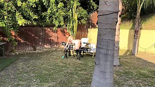 Thick MILF stepmom caught using fucking machine in the