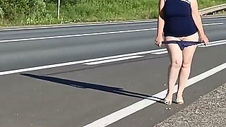 Dropping My Panties on the Road