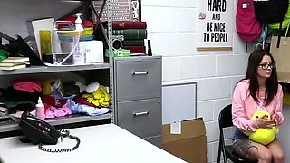 Busty lady gets caught in office roleplay