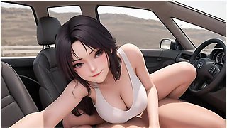 Car Toon - Ai Generated - Night Parking Car Sex Risky Fuck