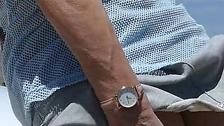 Fingering in the Car Outside in a Public Park