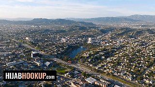 Stranded muslim cutie gets help from usa stud and prizes him with her Tight Pussy