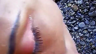 Latina skinny teen Channel fucked in the ass by vacationer at the beach