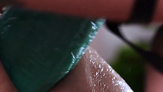 Latex Clad Rachael Rampage Strap Fucks Michael Vegas with Three Huge Dicks