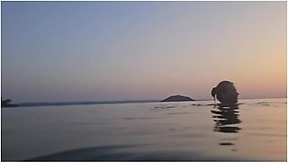 After Sunset Totaly Naked Swim Gaping Pussy Underwater